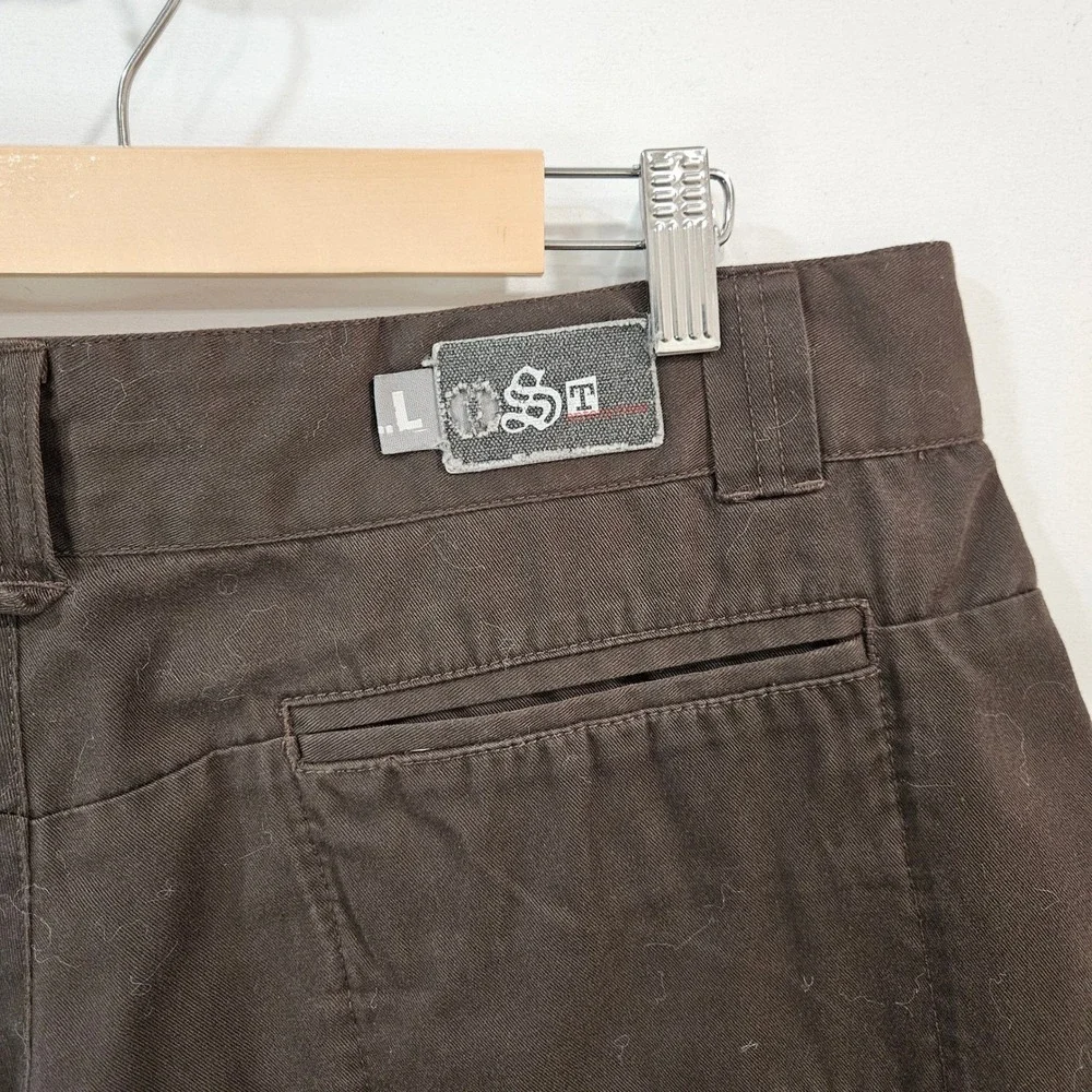 Vintage LOST ENTERPRISES Mens 36 Chino Y2K Skateboard Shorts Brown 24 in Long‎